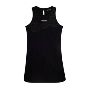 Abito con Motivo Grafico e Dettaglio Cut-Out