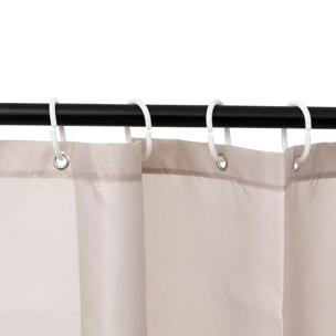 Rideau de douche 180x200cm Beige naturel Colorama