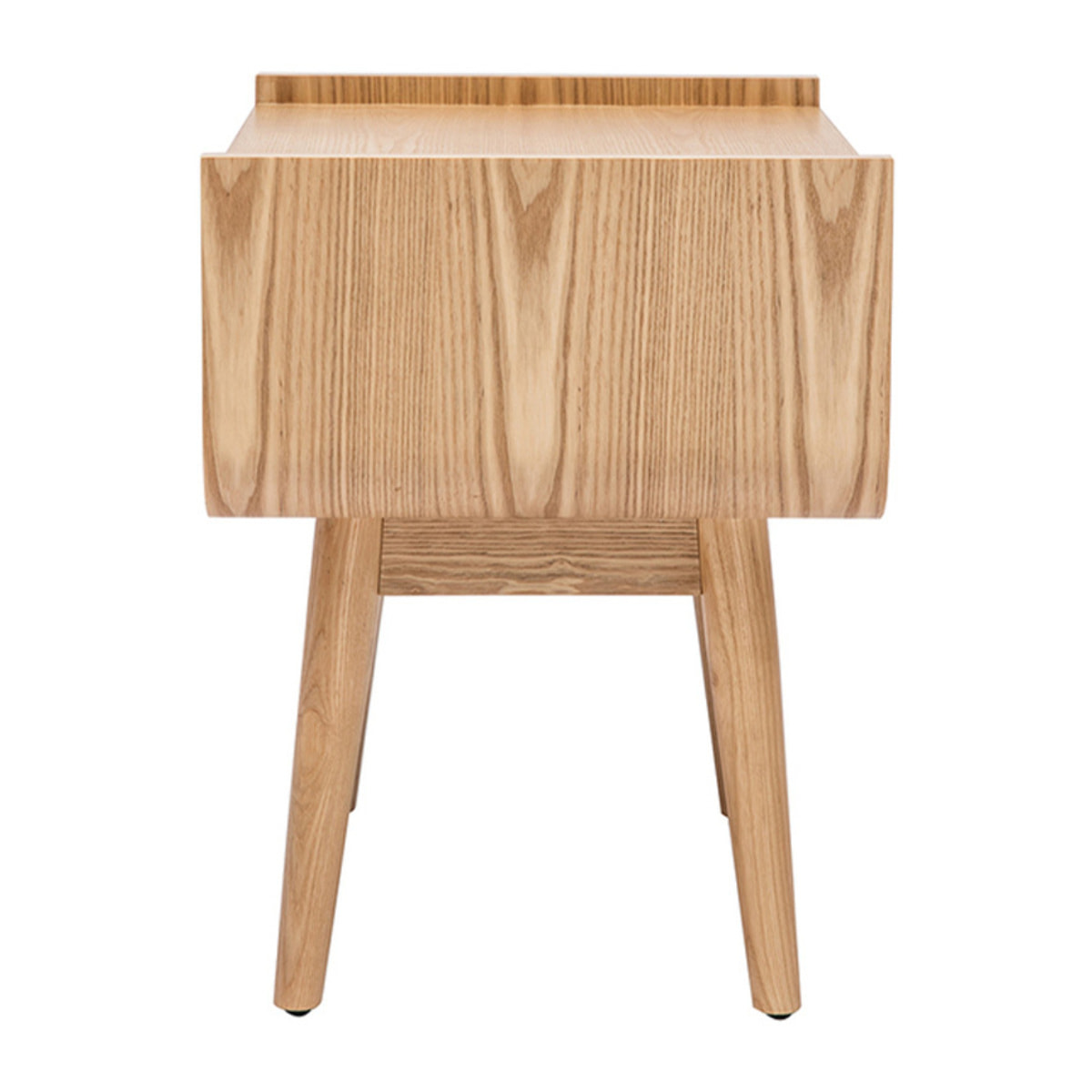 Tables de chevet avec tiroir en bois clair frêne et cannage rotin (lot de 2) ATHÈNE