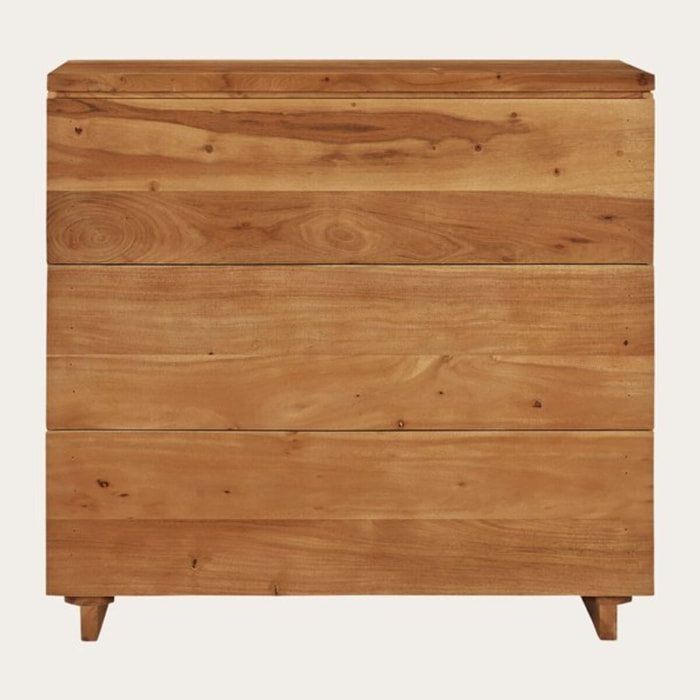 Commode Livenza -bois massif d'acacia-couleur acacia 90 x 85 x 45 cm