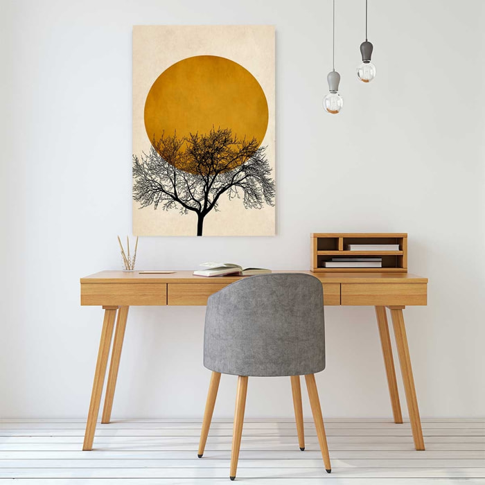 Tableau dessin arbre et sérénité Tableau alu Dibond
