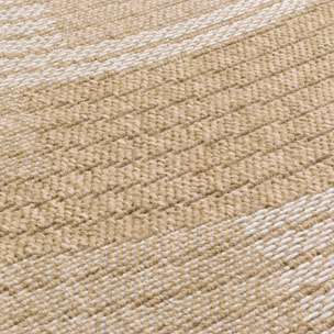 Nature - tapis effet jute blanc