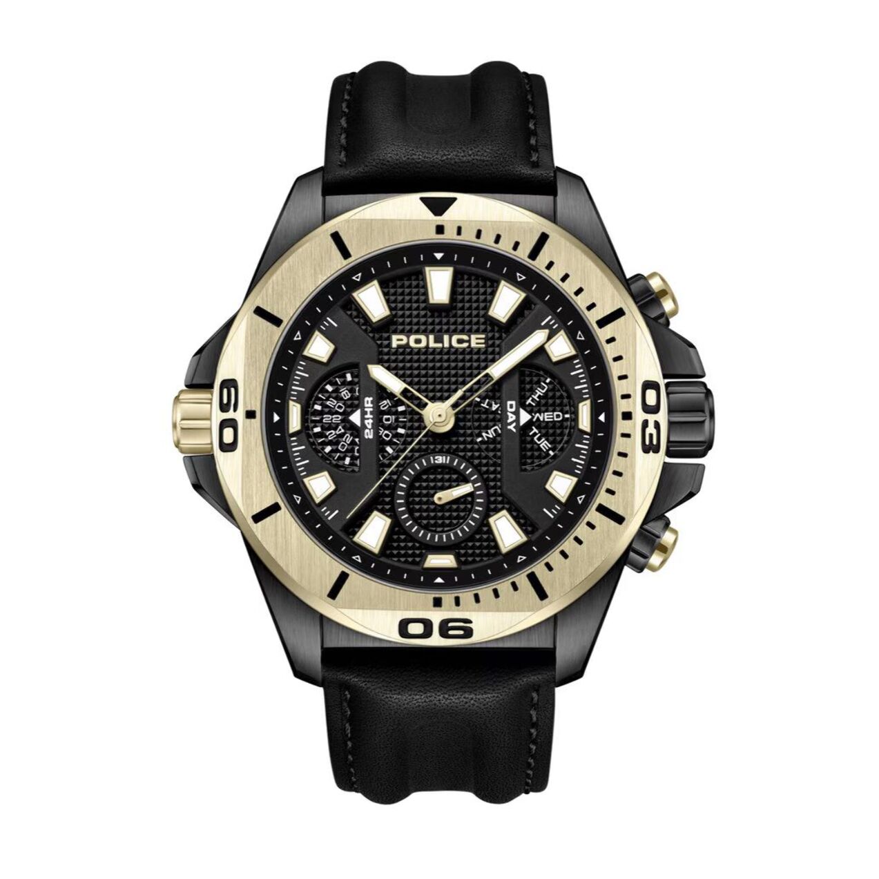 Reloj Police PEWJF0022501 Hombre Analogico Cuarzo con Correa de Piel sintetica