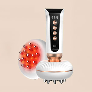 Massaggiatore corporeo EMS + vibrazione con 9 intensità e 9 livelli di temperatura.