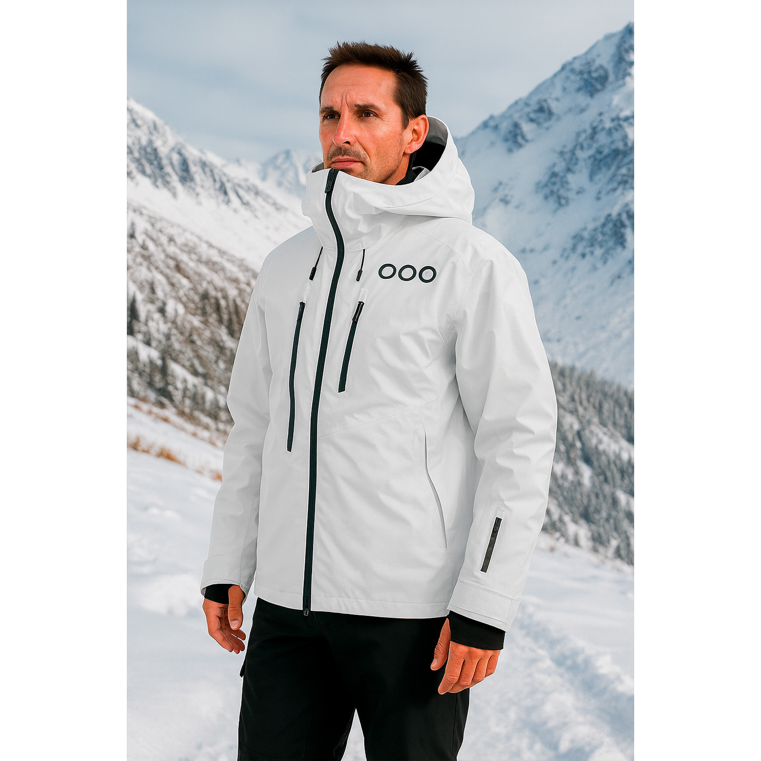 Abrigo para hombre ECOON ECOExplorer Jacket - Blanco