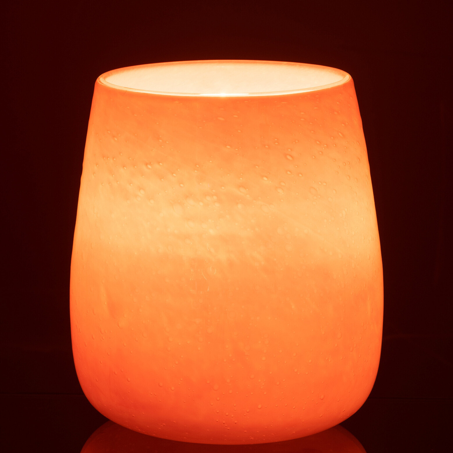 J-Line vase Juliette - verre - orange/rose - large - Ø 16 cm