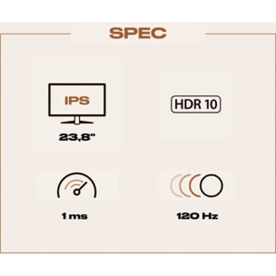 Ecran PC Gamer JAPANNEXT JN-IPS238G120F-HSP-Lila 24''