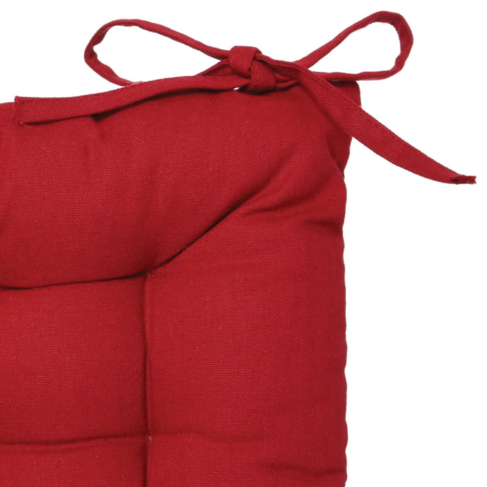 Galette de chaise rouge 38x38cm
