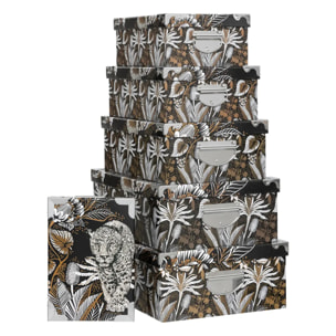 6 boîtes coins panthère