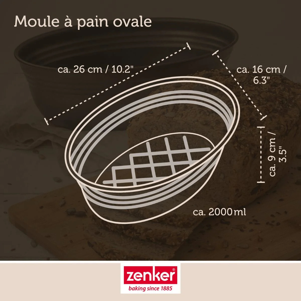 Set de 4 ustensiles de pâtisserie moule à gâteaux 2 bols et spatule Black metallic Black mettallic Zenker  Black mettallic