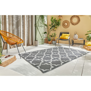 Scoobi - tapis d'exterieur gris motif contemporain