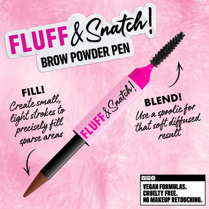 NYX Professional Makeup Fluff & Snatch Crayon Sourcil Précision Effet Poudré RICH AUBURN