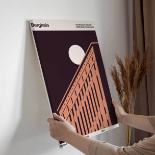 Tableau art nouveau Le Berghain night techno Toile imprimée