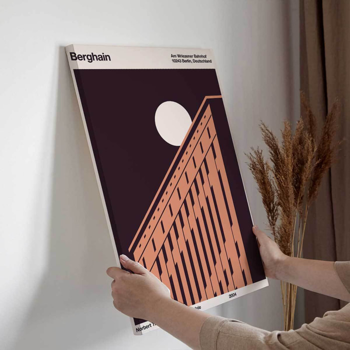 Tableau art nouveau Le Berghain night techno Toile imprimée