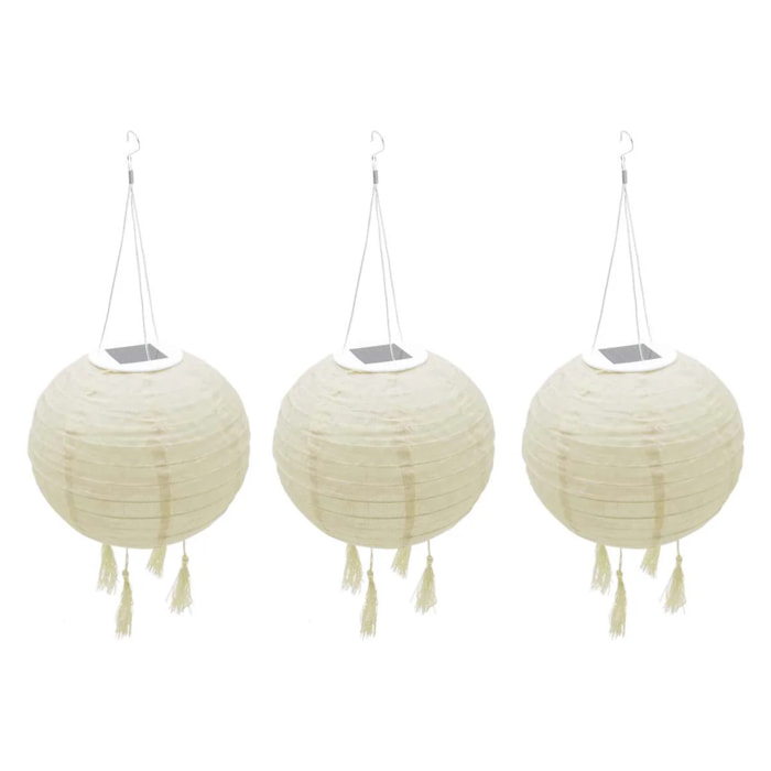 3 Lampion solaire HIMALAYA D30CM