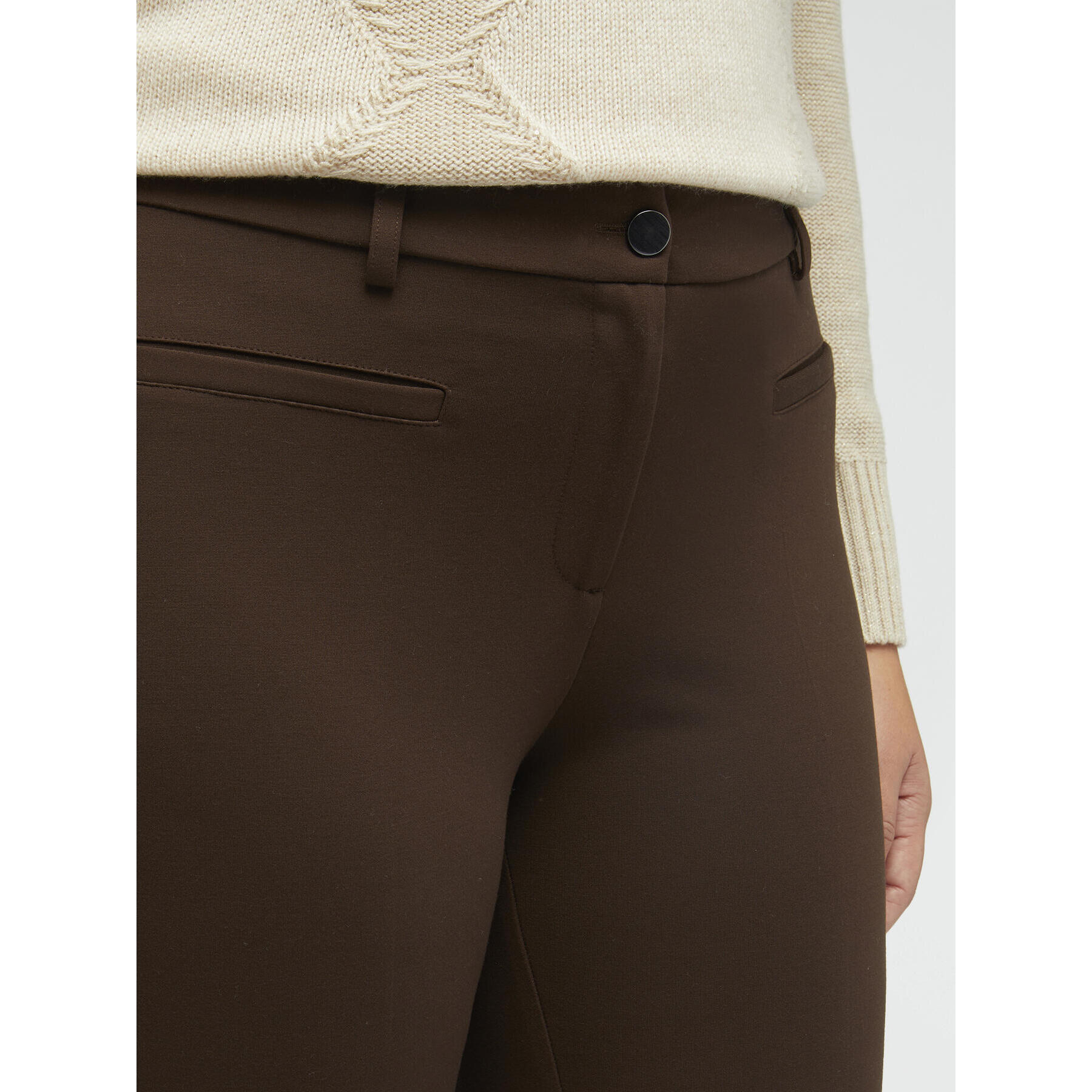 Fiorella Rubino - Pantalones skinny de viscosa LENZING™ ECOVERO™ - Marrón