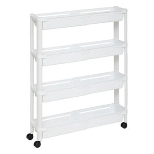 Desserte extensible 4 niveaux blanc