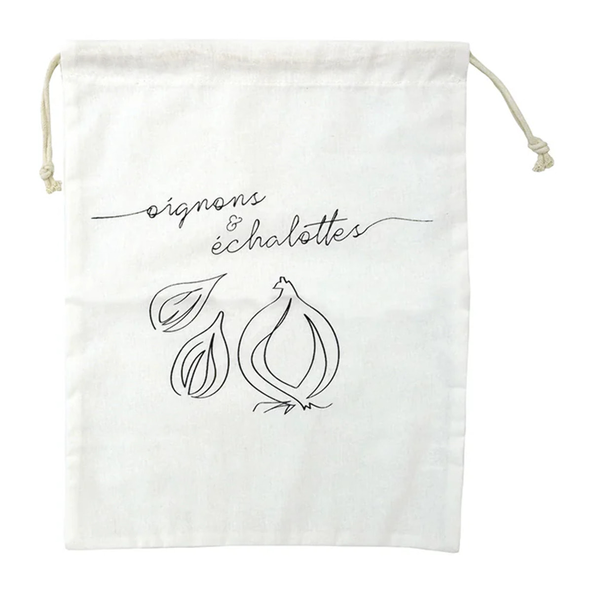 Sac de conservation pour oignons et échalottes en coton Fackelmann Nature