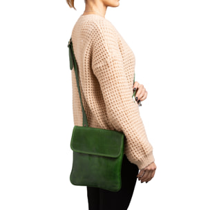 Borsa a tracolla  da uomo In Vera pelle Made in Italy 25x23x4 cm