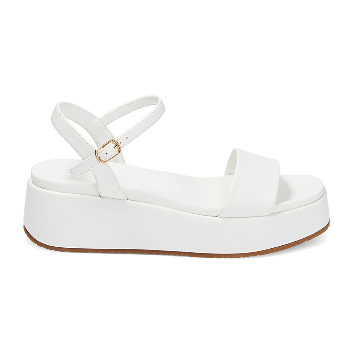 Zeppe bianche, platform 5 cm