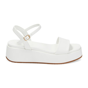 Zeppe bianche, platform 5 cm