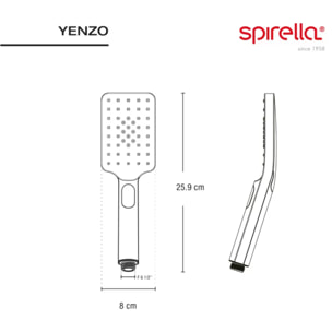 Pommeau de douche en ABS Yenzo noir matt Spirella