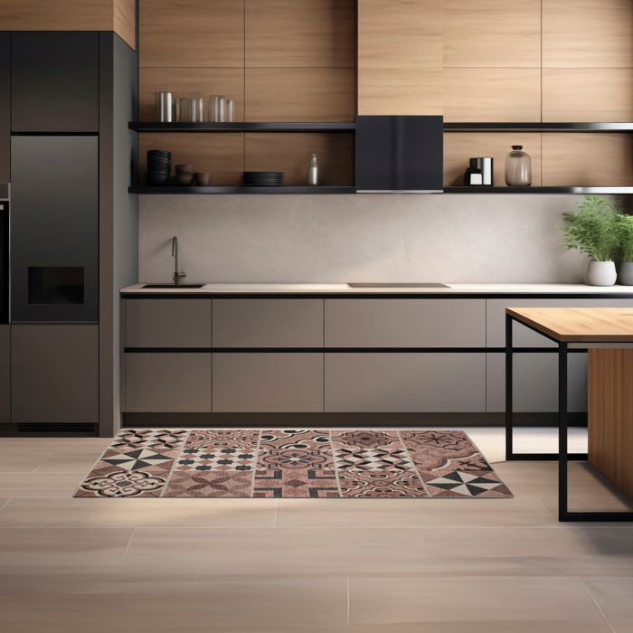 TAPPETO DA CUCINA CEMENTINE PRUGNA