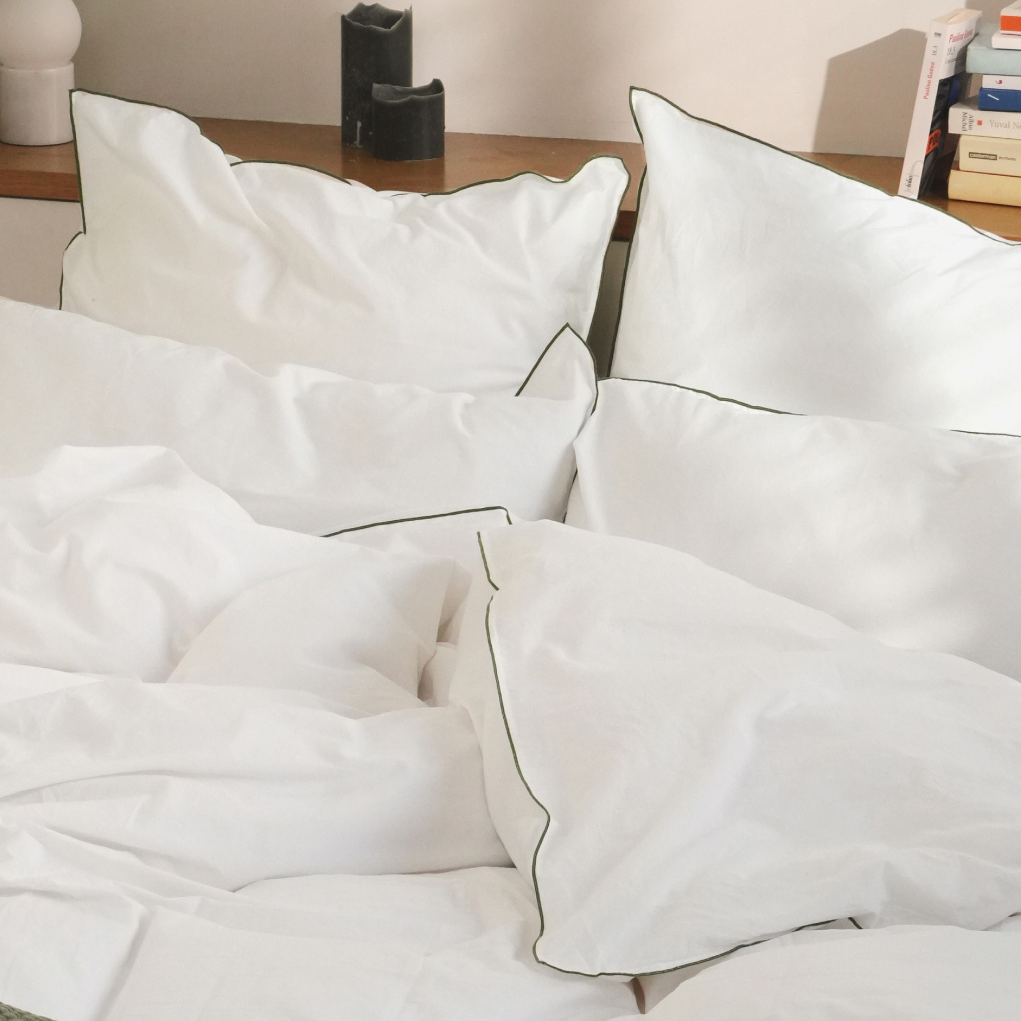 Housse de couette en percale de coton lavé, DOUCEUR LAVÉE