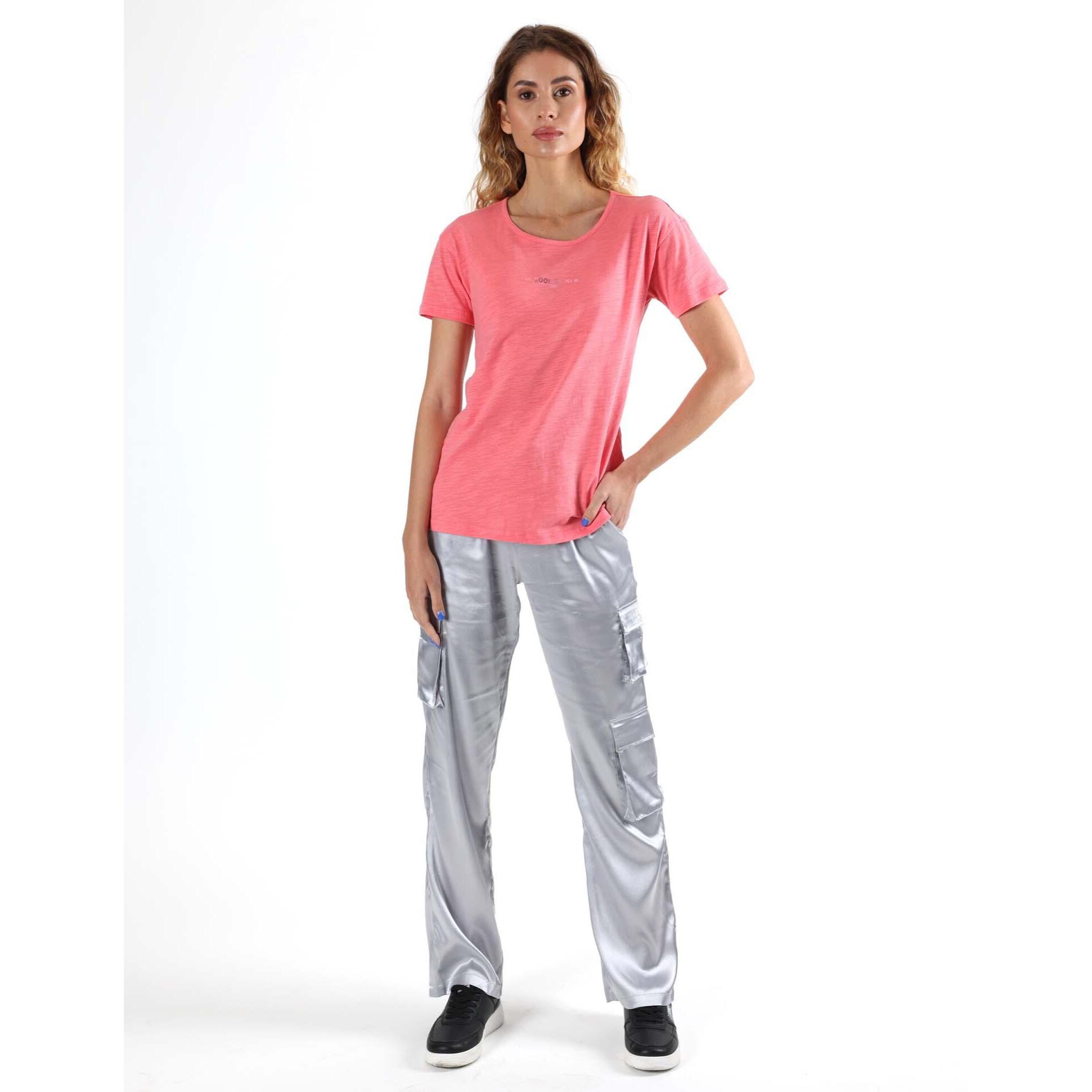 T-shirt donna Leone 1947 Apparel con grafica metallica. Look casual moderno.