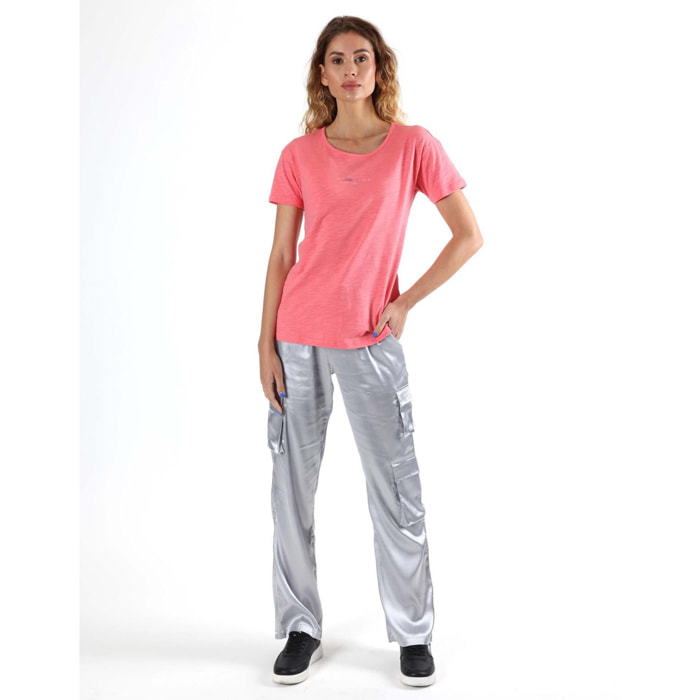 T-shirt donna Leone 1947 Apparel con grafica metallica. Look casual moderno.