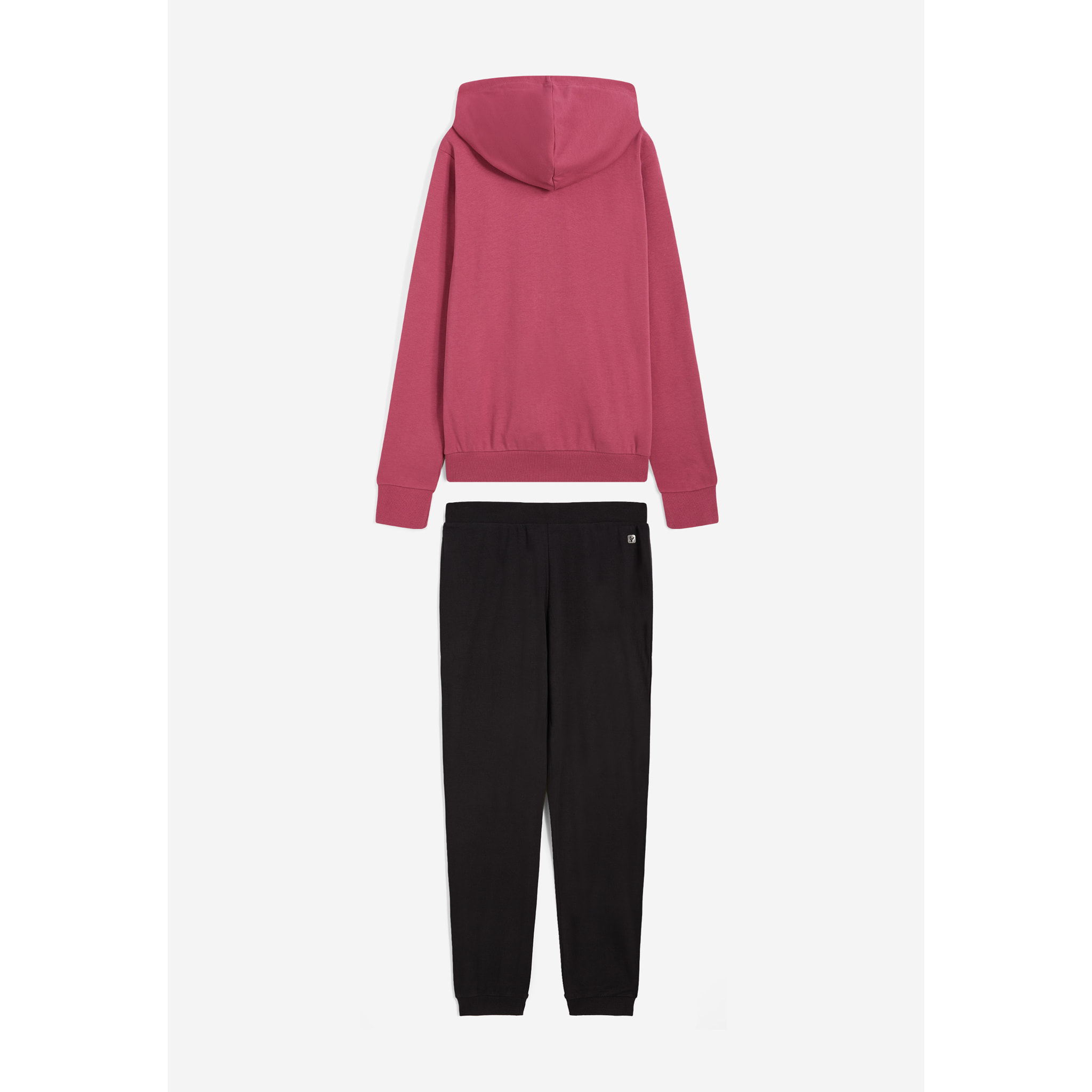 Tuta sportiva in interlock con felpa cappuccio e zip