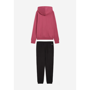 Tuta sportiva in interlock con felpa cappuccio e zip
