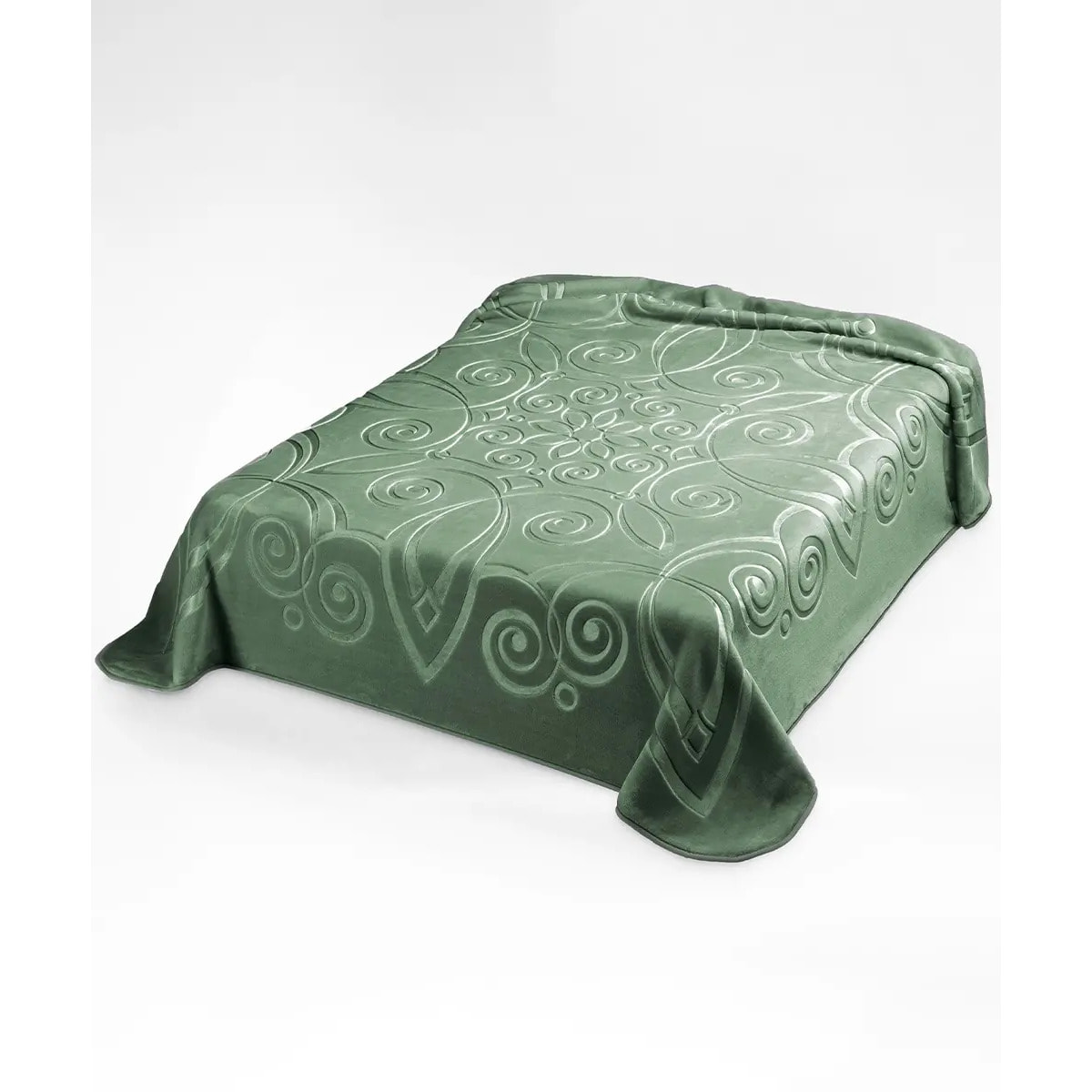 Coperta Plaid Verde Acqua in tinta unita con morbido pile di poliestere