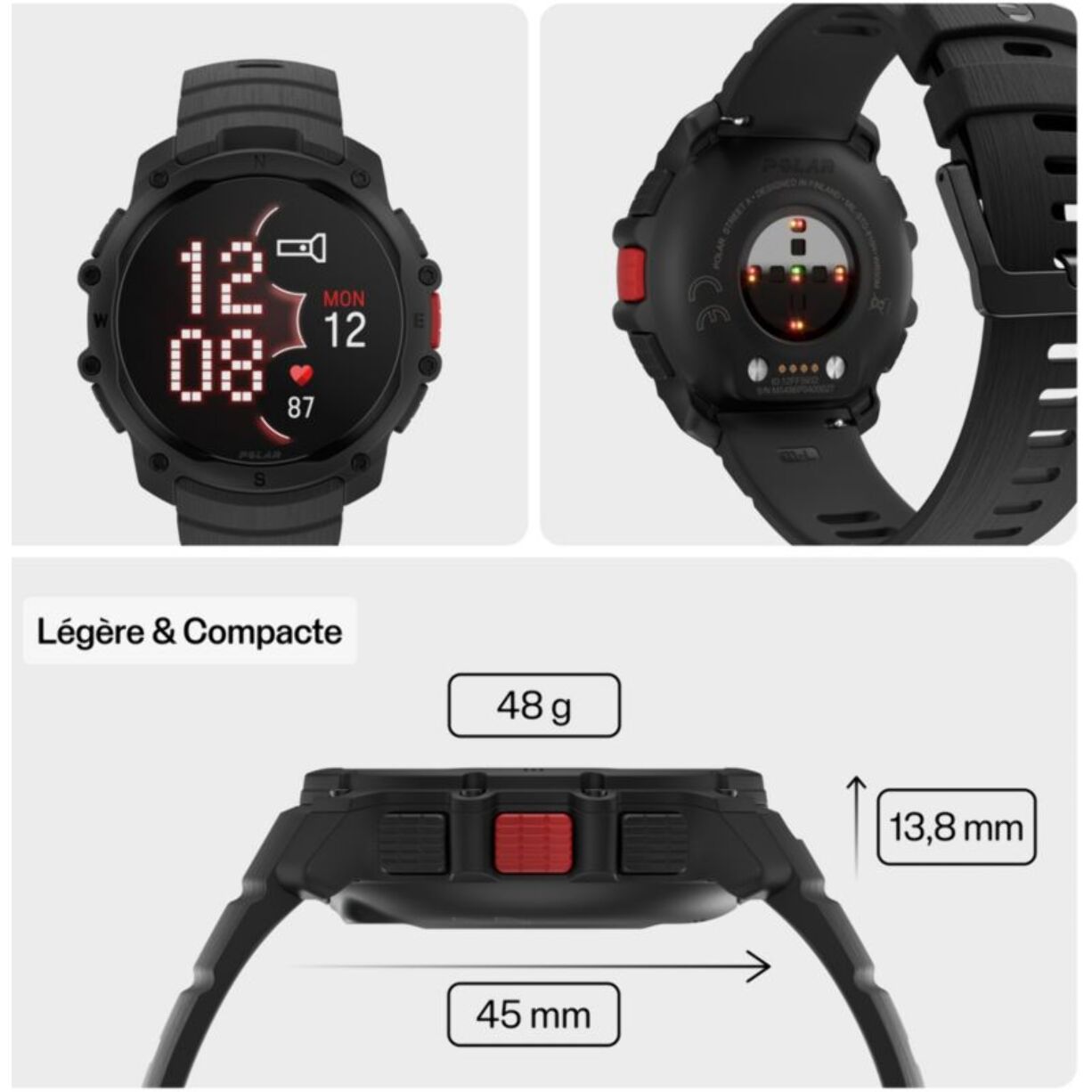 Montre connectée POLAR Street X2 Noire