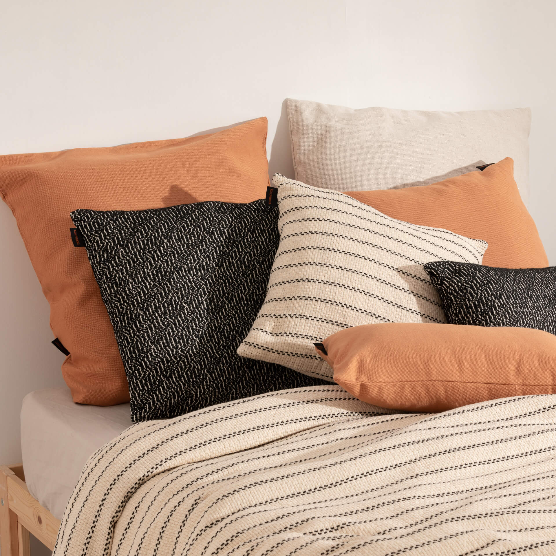 Housse de couette jacquard Agres Noir