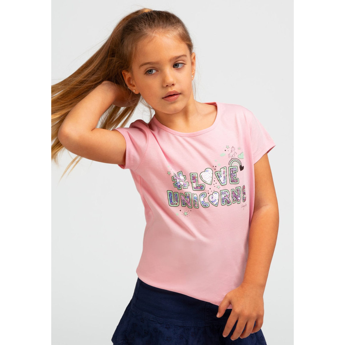 Camiseta de Niña Rosa Love Unicorns