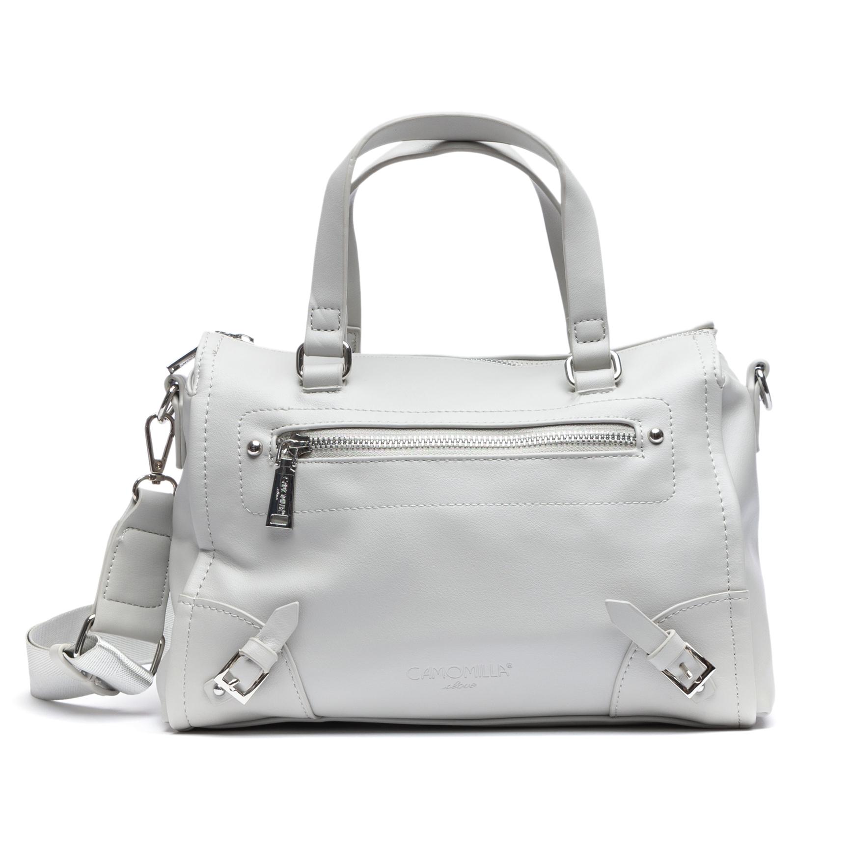 Camomilla - Borsa a bauletto BESYL in Acrilica, bianco (28.5 X 13 X 22 cm)