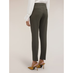 Motivi - Pantaloni slim fit in punto milano - Verde militare