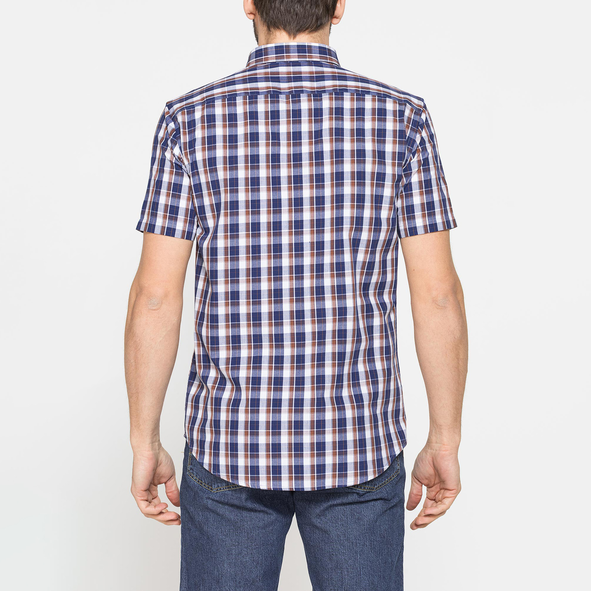 CAMICIA A MANICA CORTA IN COTONE CON FANTASIA