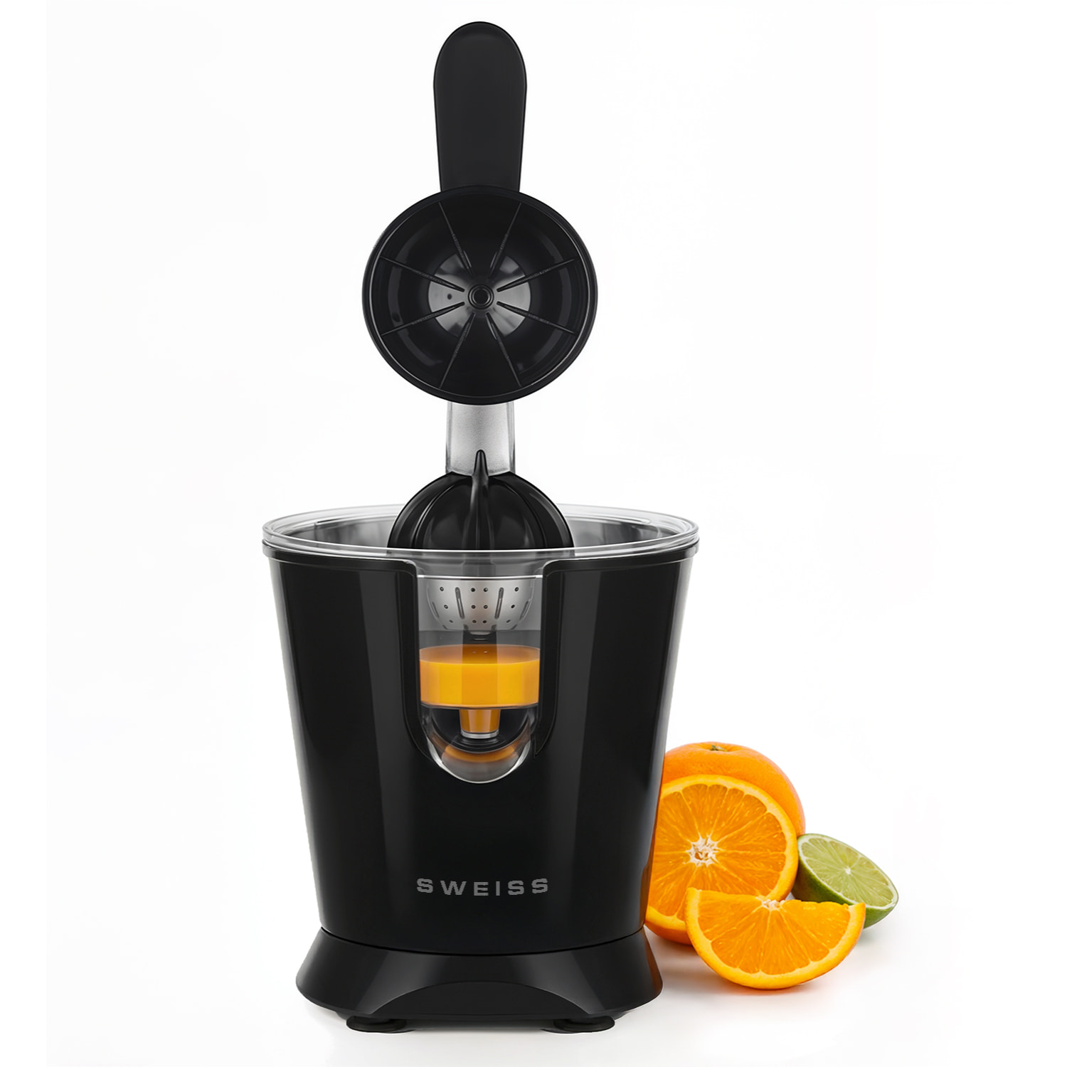 Exprimidor eléctrico ZEST9, SWEISS, Vertedor antigoteo