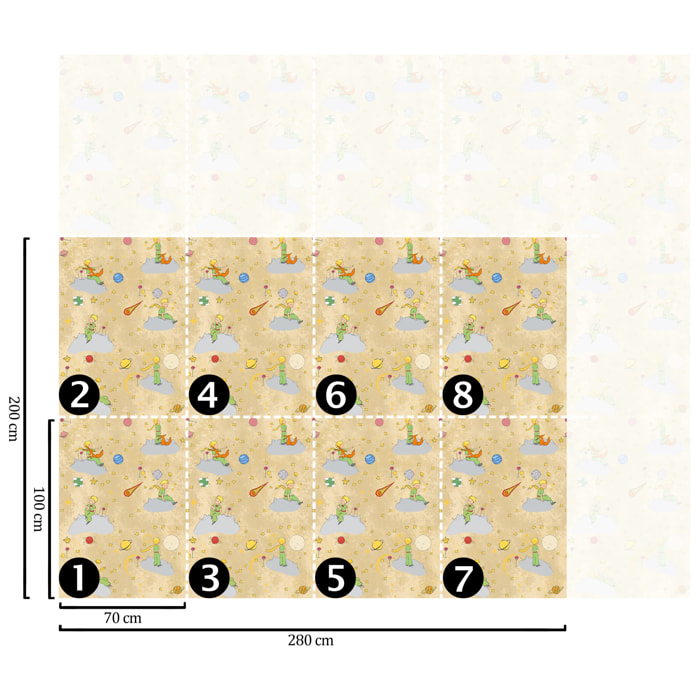 Carta da Parati Ufficiale Il Piccolo Principe Spazio Vintage