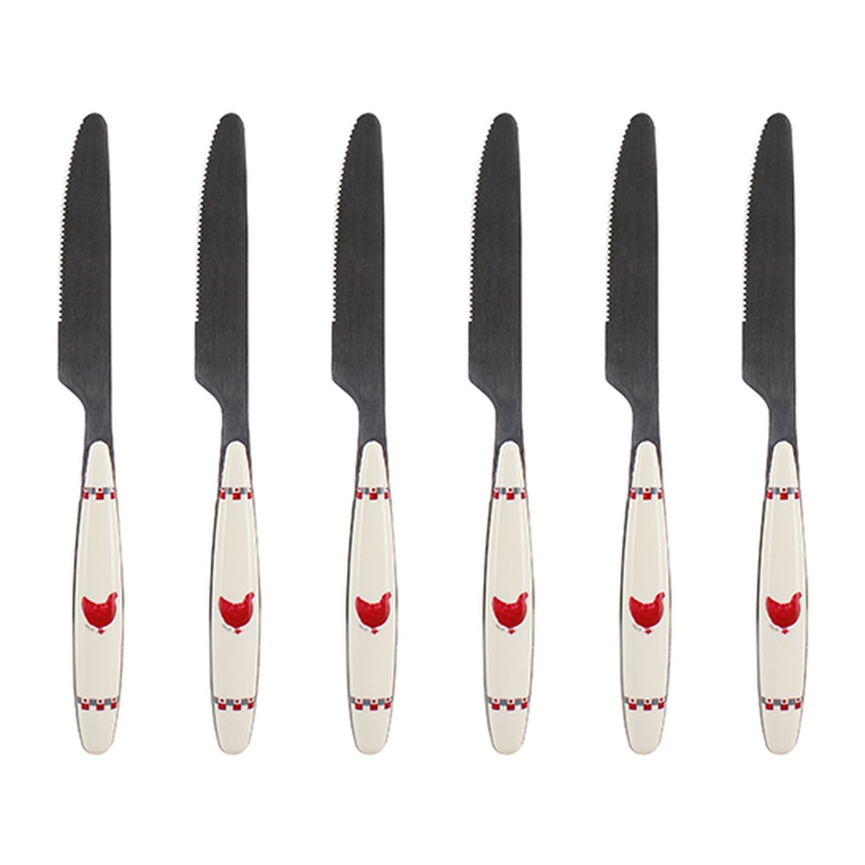 Lot de 6 couteaux en acier inoxydable  GALLINA