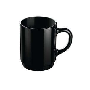 4 mugs noirs 25cl Empilable - Luminarc