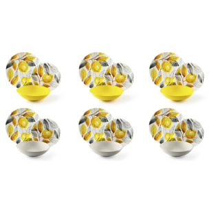 Service de table 18 pièces Excelsa – Lemon Grey, Porcelaine Jaune