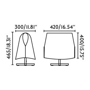 LUANG M Lampe table noire/beige