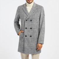 Manteau Leo - imprimé - coupe slim - noir et blanc