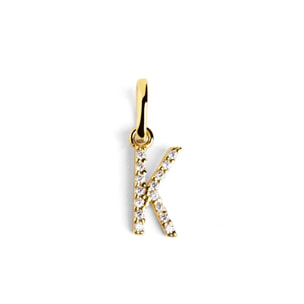 Charm Letter Spark Argento Placcato Oro