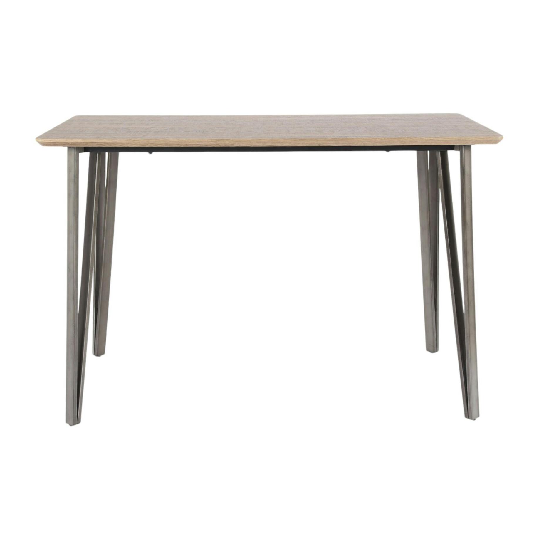 Table haute rectangulaire finition brun HELSINKI