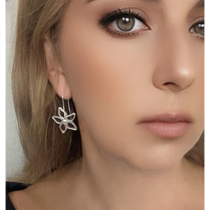 Pendiente gancho Irregular Blom en plata chapado 10µ