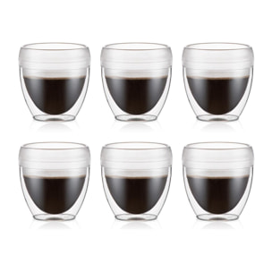 PAVINA OUTDOOR: Set 6 gobelets double paroi plastique, 0.25 l 0.25 L